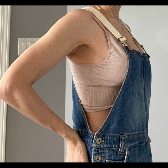 Free People | denim short overalls | size 26 - Picture 6 of 8